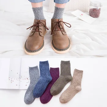 10 ks = 5 párov Jesenné a zimné nové klasické mužov froté ponožky high - end dospelých cashmere ponožky hrubšie ponožky