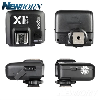 GODOX Flash Trigger X1N TTL 2.4 G Bezdrôtový Vysielač + 3 x X1R-N Prijímač, Držiak Pre Nikon D800 D3 D3X D2X D2H D1H D1X D200 D300