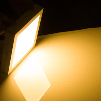 Stmievateľné 6W 12W 18W povrchovú montáž LED Stropné svietidlo námestie led Panel dole Svetlá pre domáce svietidlo osvetlenie AC85-265V