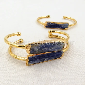 WT-B243 Raw Blue kyanite náramok módne zlatý náramok veľkoobchod kyanite kameň náramok pre ženy pekné, kvalitné kameň náramok