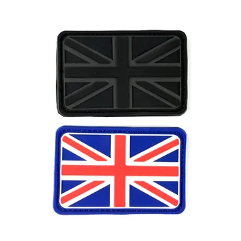2 ks Gumová Vlajka Anglicka Patch Háčik U.K. Vlajka Odznak 3D PVC Taktické Brassard Vojenskej Morálky Remienok Boj proti Ramene Záplaty