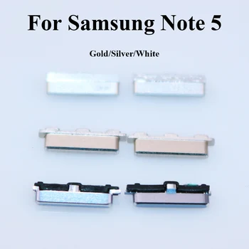 ChengHaoRan 1pcs OEM Bočné Tlačidlá Napájania a Hlasitosti Tlačidlo pre Samsung Galaxy Note 4 N910 POZNÁMKA 5 hlasitosti Biela/Čierna opravy dielov