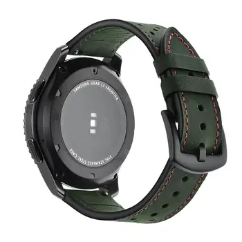 Najnovšie Originálne Kožené hodinky kapela popruhy pre Samsung Výstroj S3 Klasické Hranici huami 22 mm watchandbs