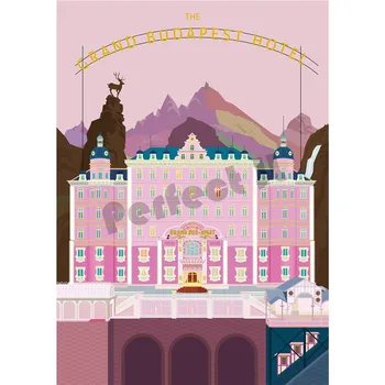 Grand Budapest Hotel bytového zariadenia, dekoratívne biely kriedový papier Plagát na Stenu-Nálepky Domov zariadené, pri