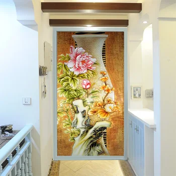 Vlastné veľké nástenné maľby obývacia izba, vstupná chodba steny 3D tapeta pozadie 3D tapeta Pivónia Čínske vázy