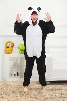 Roztomilý Jednorožec Dospelých flanelové zvierat Pyžamo Panda Steh dámske spánku topy cosplay Pijama Onesies Pyžamá cartoon Župan