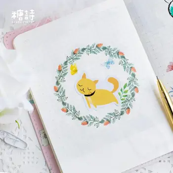 Kráľovstvo Mačka Dekoratívne Samolepky Samolepiace Nálepky DIY Dekorácie Denník Nálepky Box Balík