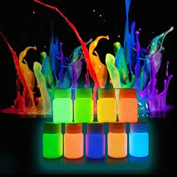 10pcs Fluorescenčné Dekor Prášok Fotoluminiscenčné DIY Nechtov Orgán Strany, Fosfor Svetelný Povlak Žiarivo Noctilucent Prachu Pigment