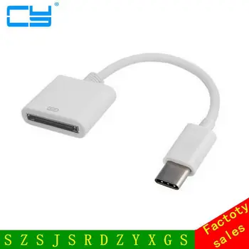 10 cm Dock 30Pin Samica na USB-C, USB 3.1 Typ C Muž Kábel iHome pre Xiao 4c Onplus2 NEXUS 5X 6P