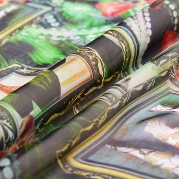 Doprava zadarmo! Digitálna atramentová hodvábny šifón šaty textílie odevy hodvábna tkanina hodváb textílie DIY textílie veľkoobchod hodvábnej látky