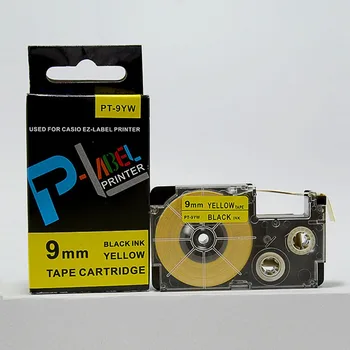 Kompatibilné Pásky značky Black na Žlté XR-9YW1 EZ-label 9 mm pre casio KL tlačiareň