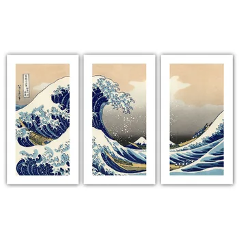 Umelecké Dielo, Maľba Katsushika Hokusai Veľká Vlna Mimo Kanagawa Názory Mount Fuji Umenie Plagátu Tlač Veľkých Veľkosť Č Rám