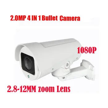 Doprava zadarmo Nový 2MP IR 30 M 4x Optický Zoom AHD TVI CVI CVBS 4 V 1 PTZ Bullet Kamera 2 Mpx 2.8~12 mm