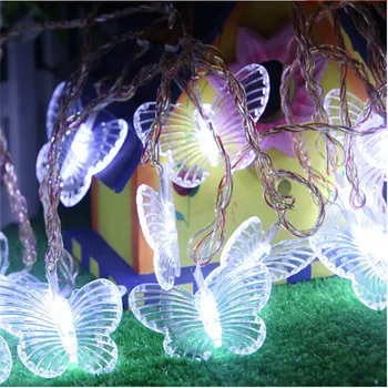 10M 50 Led motýľ led reťazec svetlá AC110V/220V outdoor&indoor Vianočné Osvetlenie Dovolenku Svadobné Party Dekorácie svetlá