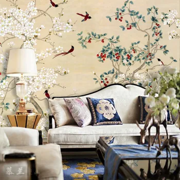 3D tapety na stenu 3d maľby, tapety pre Veľký obývacia izba gauč spálne, TV joj, tapety Starostlivé Klasická vták