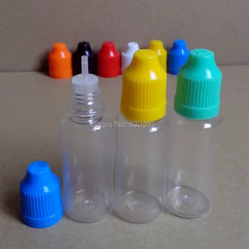 5 ks Jasné, Plastové Fľaše PET 15ML Plastové Fľaše S Kvapkadlom Detská Čiapka E-cig E Kvapalné Fľaša Doprava Zadarmo