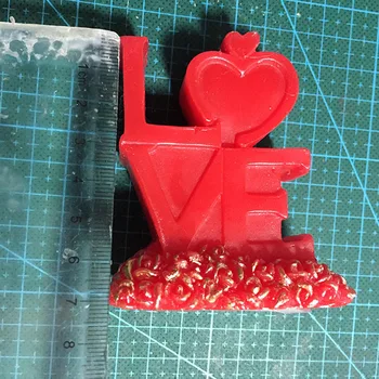 3D Silikónové Mydlo/Sviečka Plesní-Svadobnú Tortu Formy Srdce láska silikónové mydlo Formy ručné