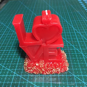 3D Silikónové Mydlo/Sviečka Plesní-Svadobnú Tortu Formy Srdce láska silikónové mydlo Formy ručné