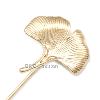 Vintage Mužov Gingko Leaf Klope Stick Pin Oblek, Kravatu Klobúk, Šatku Brošňa Odznak Art Deco Šperky 2017 Nové