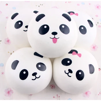 Kawaii Simulácia chlieb Novinka Rozmliaždeniu hračky Panda obrázok Dospelých dekompresný hračky gagy Mäkké Panda hračka výraz PU Hračky