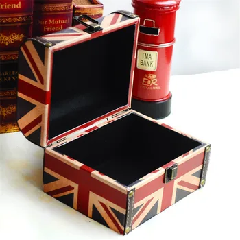 Retro Drevené Pirát Šperky Úložný Box Prípade Držiteľ Vintage Pokladom, Úložné Boxy
