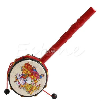 Čínske Tradičné Spin Hračka Hrkálka Bubon Deti Kreslené Ručne Bell Plastov Pre Dieťa A19023