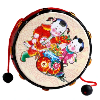 Čínske Tradičné Spin Hračka Hrkálka Bubon Deti Kreslené Ručne Bell Plastov Pre Dieťa A19023