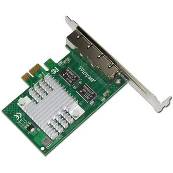 Winyao E350T4 PCI-e X1 Quad-port Gigabit Ethernet Server Adaptér 10/100/1000M, Sieťová Karta intel I350AM4 Chipset ESXI
