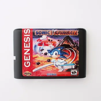 Sonic The Hedgehog Spinball 16 bit SEGA MD Hra Karty Pre Sega Mega Drive Pre Genesis