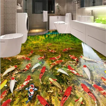 Beibehang Vlastné 3D podlahy, maľby, tapety nosenie non-slip nepremokavé pribrala samolepiace PVC, Steny papier nástenné Maľby