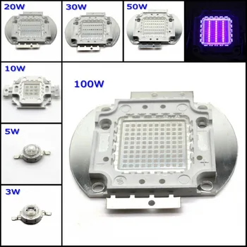 Vysoký Výkon UV LED Čip 360NM 365NM 370NM 375NM 380NM 385NM 390NM 395NM pre 3W 5W 10W 20W 30W 50W 100W UV Lampa DIY Epileds 45mil