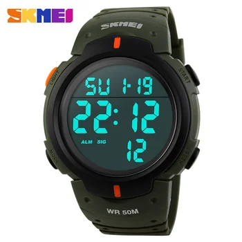 SKMEI Luxusné Značky Mužov Športové Hodinky Plávať 50m Digitálny LED Vojenské Sledovať Muži Móda Bežné Elektronika Outdoorových náramkových hodiniek