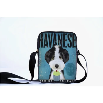 CROWDALE Messenger Taška 3D Tlač Školské Tašky cez Rameno Pre Dospievajúce Dievčatá módne dať psov foto Crossbody Tašky 23x17x5cm