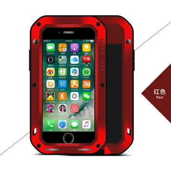 LOVEMEI Nečistotami-odolná Proti klepaniu Kovové Hliníkové Prípadoch Kryt s Gorilla Glass pre iPhone 7 Plus Ťažkých Ochrany Prípade