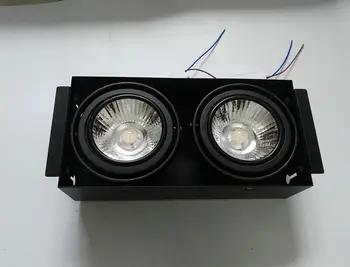 2head Námestie 2*15W COB LED svietidlo s výkonom Vodič 15W COB LED Dole Svetlo