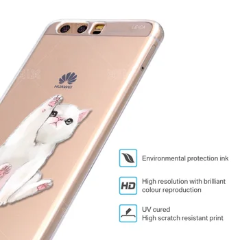 XIX pre Funda Huawei P10 Lite Prípade Mačky Mäkký Kryt na Huawei P9 Lite Prípade 2017 Pôvodný pre P8 P9 P10 P20 Lite Pro Plus Prípade