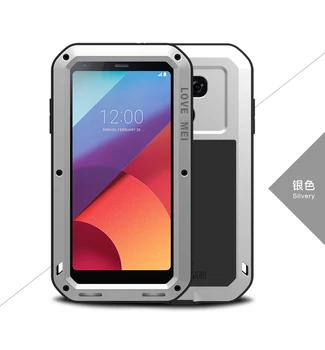 LÁSKA MEI pre LG G6, G5 Prípadoch Silný Shockproof Drop-dôkaz protiprachová Mobile Shell pre LG V30 Kov + Silikónové + Tvrdené Sklo