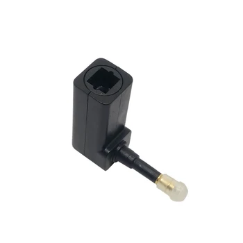 Toslink Digitálny Optický Konektor 3,5 mm Mini Plug 90 Stupňov Audio Adaptér