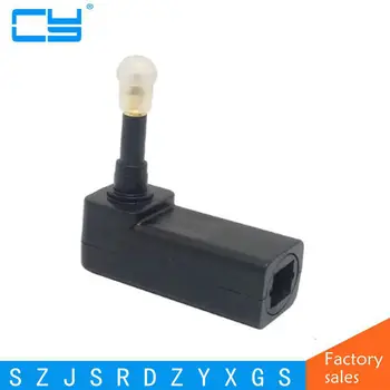 Toslink Digitálny Optický Konektor 3,5 mm Mini Plug 90 Stupňov Audio Adaptér