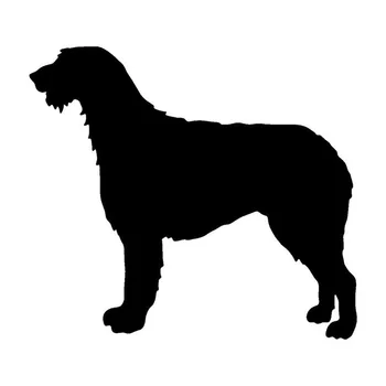 14.2*12,7 CM Irish Wolfhound Psa, Auto Nálepky Siluetu Vinyl Odtlačkový Auto Styling Truck Príslušenstvo Čierna/Strieborná S1-0737