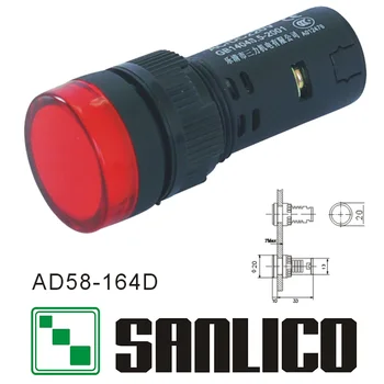 LED semi-vodivé úspory energie indikátor AD58B(AD16 AD22 AD11 AD17)-164D 16 mm