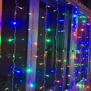 4.5*3Meter 300leds Dovolenku svetlá Cencúľ Opony LED Svetlo String EU/USA, Nový Rok Vianočné Girlandy Víla Svadobné Party Dekor DA