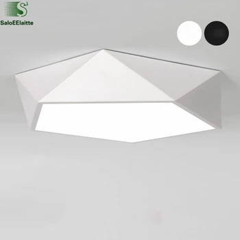 Minimalizmus Geometrické Diamond Kovové Led Stropné Svietidlo PMMA Maska Obývacia Izba Vnútorné Osvetlenie Spálne Led Stropné Svietidlá