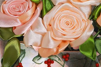 Vyšívanie,DIY Páse s nástrojmi Cross stitch Súpravy na Vyšívanie auta,Opona stole váza ruže kvet páse s nástrojmi Cross-Stitch handwork svadbu