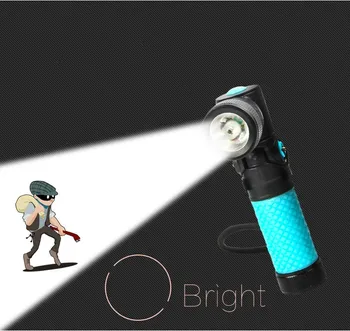 Prenosný Mini LED Baterka Práce Baterka Svetlo Lampy s Magnetom Otáčanie 180 Stupňov 14500 / AA Baterky