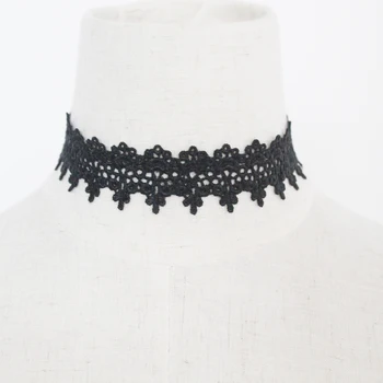 Najnovšie módne šperky príslušenstva, bielej a čiernej Čipky Tetovanie choker náhrdelník pre pár milovníkov' N106