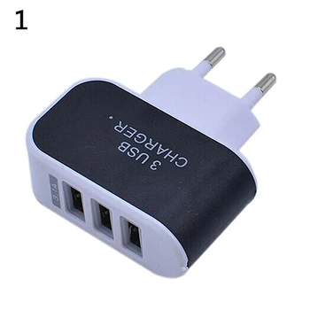 3.1 Triple USB Port Domáce Cestovné AC Nabíjačku Adaptér Pre EU Plug Ukazovateľ