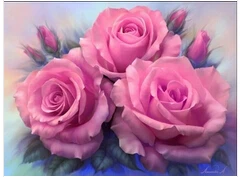 XIXI Umenie Výšivky Diy Diamond maľby plné námestie mozaiky domov dekoratívne kvetinový obraz pink rose diamond výšivky WX17