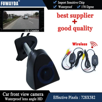 FUWAYDA bezdrôtový pre CCD HD parkovanie Auta v Spredu kamera pre Toyota Prado Highlander Land Cruiser nainštalovaná v aute logo