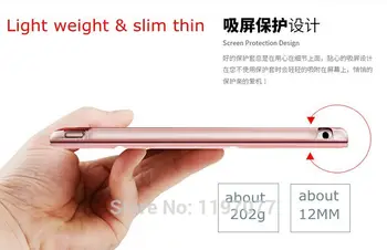 SUREHIN Pekné smart kožené puzdro pre apple ipad pro 12.9 kryt prípade rukáv nosenie 1 2G 2017 Rok tenké magnetické transparentné späť